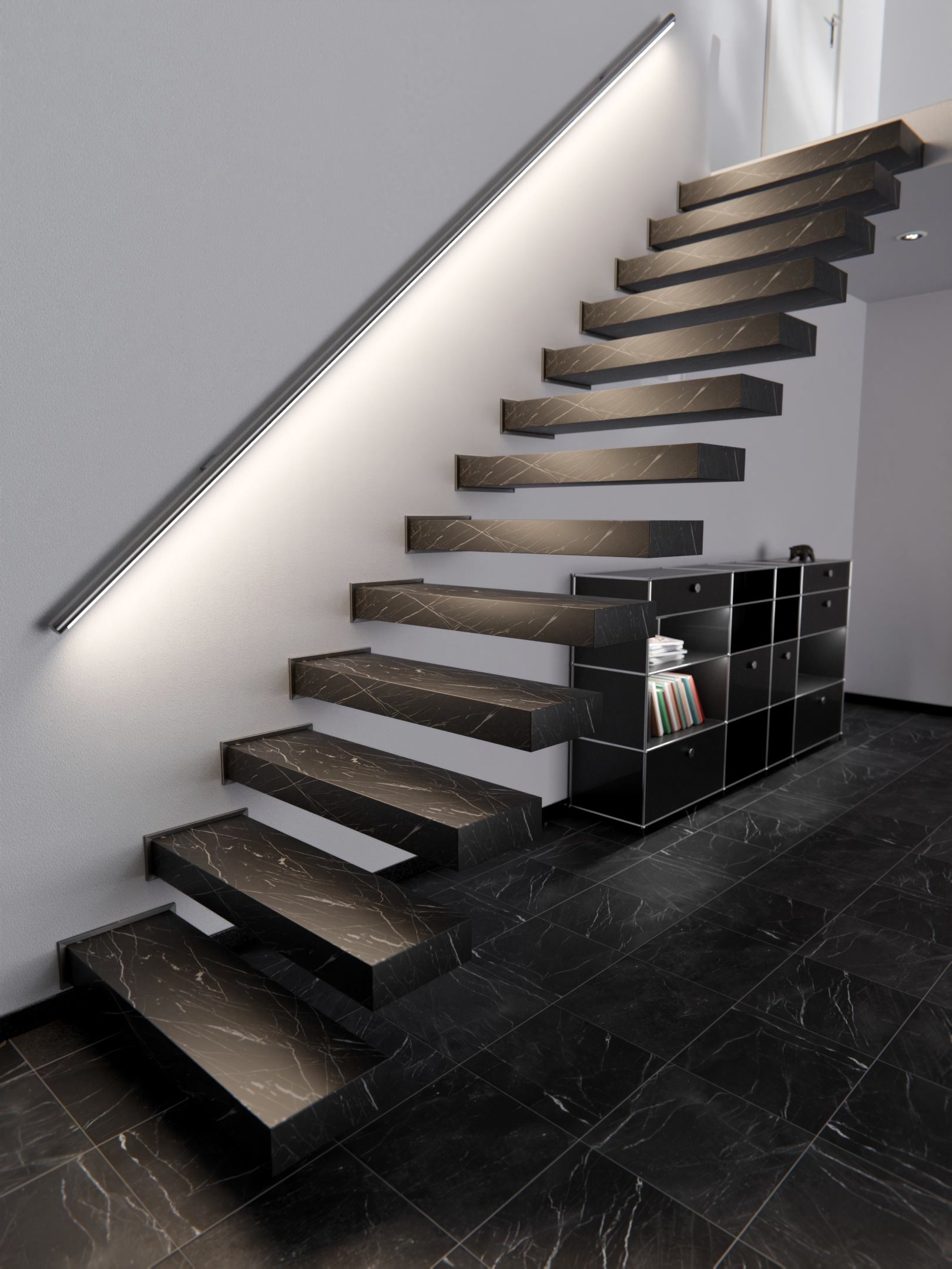 Cover Styl'® MK14 Grigio Marquina — vinilo piedra aplicado en interior, vista 3