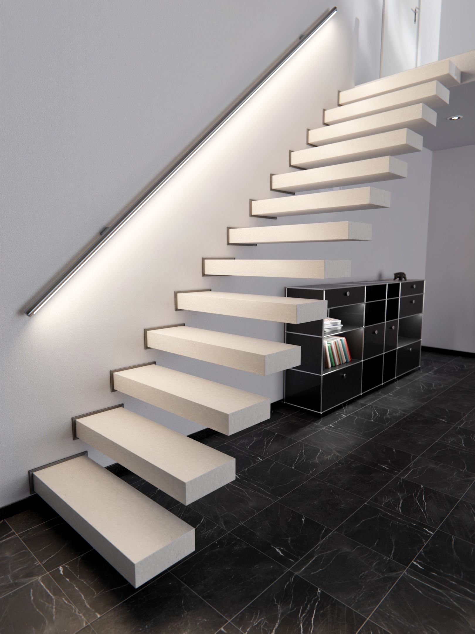 Cover Styl'® NH33 Cemento Blanco Roto — vinilo concreto aplicado en interior, vista 4